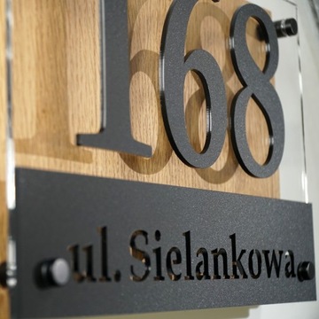 Адресная табличка с номером дома для 3D дома