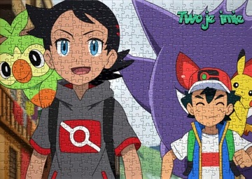 Puzzle Pokemon Detektyw Pikachu A4 110el + imię GRATIS - RÓŻNE WZORY