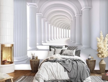 Фотообои Туннель абстракция белая 100x70