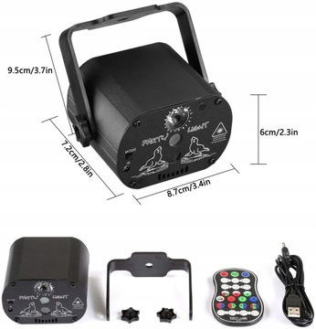 Диско-лампы для домашней вечеринки, светильники + ДИСТАНЦИОННЫЕ 240 дизайнов