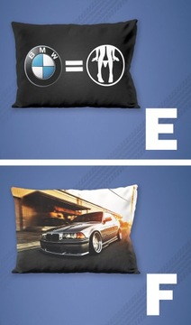 Подушка BMW 60х40см УЗОРЫ Подарок ДОБАВИТЬ ИМЯ