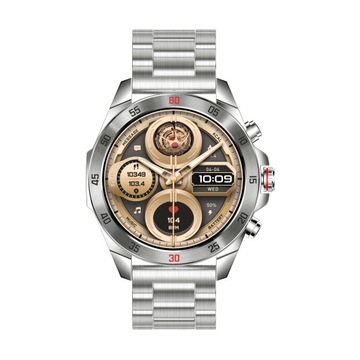 СМАРТ-ЧАСЫ СЕРЕБРЯНЫЕ МУЖСКИЕ БРАСЛЕТЫ PL MENU ECG SPORT AMOLED