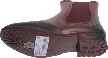 КОРОТКИЕ РЕЗИНОВЫЕ БОТИНКИ ЖЕНСКИЕ, бордовый 40