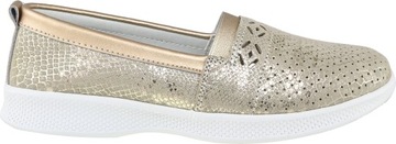 BUTY SPORTOWE SKÓRA NAT. MOKASYNY GD XF 70 GOLD 39