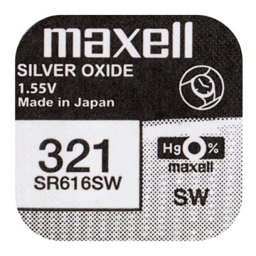 Bateria srebrowa Maxell SR616SW 321