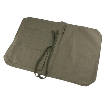 Przenośny portfel płócienny szefa kuchni unisex Carry Case Roll 5 Compartment , zielony