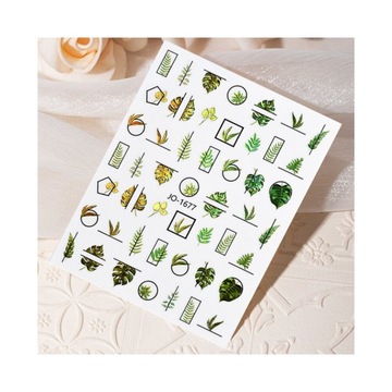 НАКЛЕЙКИ ДЛЯ МАНИКЮРА ЛИСТЬЯ ПАПОРОТКА РАСТЕНИЯ МОНСТЕРА