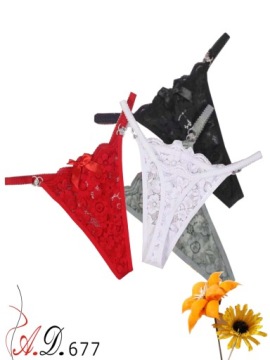 Женские сексуальные кружевные трусики-стринги, размер XS.