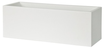 biała podłużna doniczka Mini Kube 60x20/20 WŁOSKA