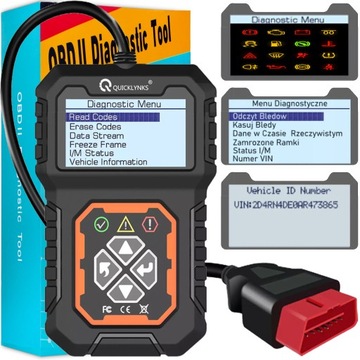 Диагностический тестер OBD2 Язык интерфейса POLISH ERROR SCANNER Check Engine