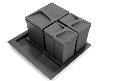 Контейнер для сортировки мусора для шкафа разделения мусора 60 HAFELE 2x 7л 1x 15