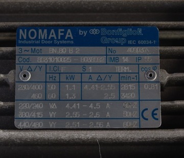 NOMAFA 8D31010025-B038592 BN80B2 + MFZ TVRAJ 5XB14