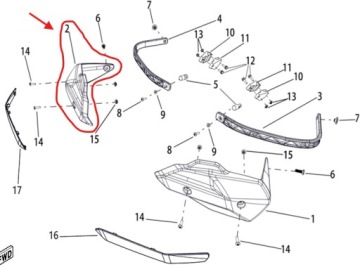 PRAWY HANDBAR OSŁONA OCHRANIACZ RĄK DŁONI Quad ATV Linhai Landforce 650L