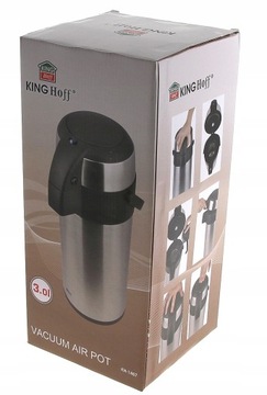 Термос 3 Lit с КОНФЕРЕНЦ-НАСОСОМ для КОФЕ И ЧАЯ KING Hoff KH-1467