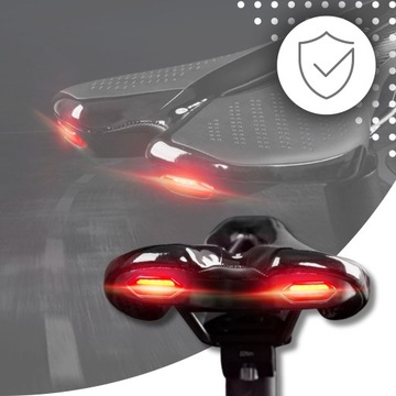 ВЕЛОСИПЕДНОЕ СЕДЛО ВЕЛОСИПЕДНОЕ СЕДЛО ВСТРОЕННЫЙ ВЕЛОСИПЕДНЫЙ ЗАДНИЙ ФОНАРЬ USB