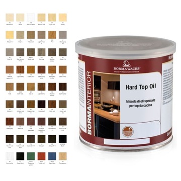 Twardy OLEJ DO BLATÓW I MEBLI DREWNIANYCH BARWIONY BORMA WACHS 54 KOLORY