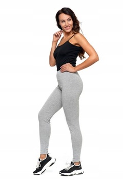 TOP DAMSKI Dopasowany Koszulka Gładka Bez Rękawów Podkoszulka MORAJ L