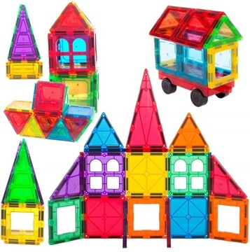 НАБОР БОЛЬШИХ МАГНИТНЫХ КОНСТРУКЦИОННЫХ БЛОКОВ 3D МАГНИТНАЯ ПЛИТКА ПАНЕЛИ 45