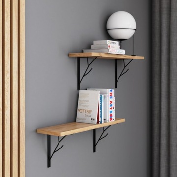 PÓŁKA WISZĄCA LOFT BIANCO DO SALONU SYPIALNI BIURA 50 CM