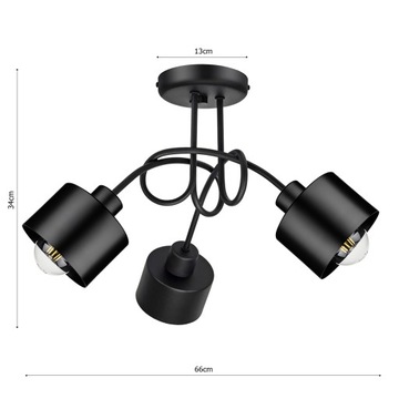 LOFT EDISON LED LOOP ЛЮСТРА ПОТОЛОЧНЫЙ СВЕТИЛЬНИК