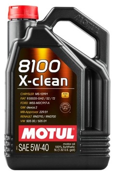 MOTUL OLEJ MOTUL 5W40 5L 8100 X-CLEAN C3 / SN / LL