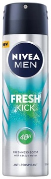 NIVEA MEN Antyperspirant męski w sprayu FRESH KICK, 150 ml