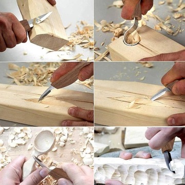 НАБОР НОЖЕЙ ДЛЯ РЕЗЬБЫ ПО ДЕРЕВУ, ДОЛОТО, НОЖИ-СКАЛЬПЕЛЬ, 9 ЭЛЕМЕНТОВ. Сделай сам