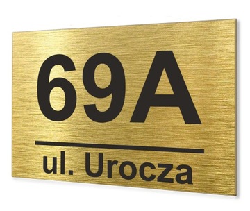 DUŻY NUMER NA DOM | TABLICZKA Z NUMEREM DOMU 40x30cm | Aluminiowa | WZORY