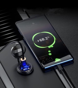 Разъем USB C Автомобильное зарядное устройство 45 Вт 12 В/24 В