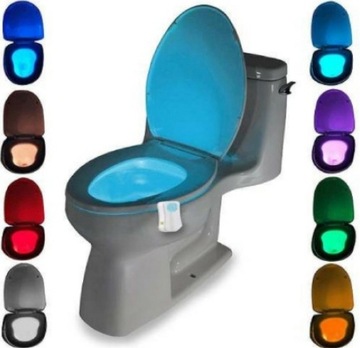 Lampka LED do WC toalety CZUJNIK RUCHU ZMIERZCHU MUSZLI KLOZETOWEJ ŚWIATŁA