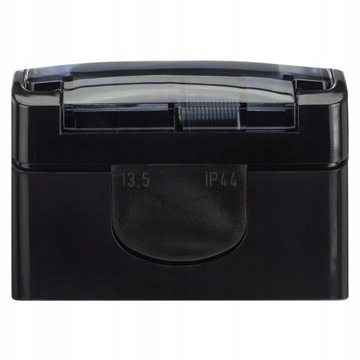 Одинарная герметичная розетка для поверхностного монтажа IP44