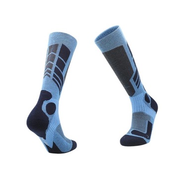 Lyžiarske ponožky Mäkké dlhé ponožky pod kolená pre svetlomodré a tmavomodré
