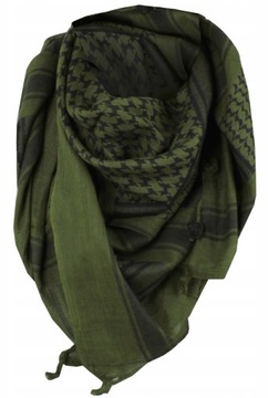 Arafatka chusta kefija ochronna bandana MFH Shemagh 110 x 110cm Olive/Black