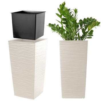 NOWOCZESNA DONICZKA Z WKŁADEM 47CM OSŁONKA DONICA