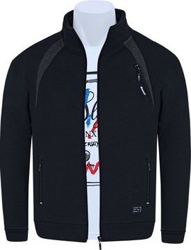 BLUZA MĘSKA FR/PR zamek stójka L czarna OKAZJA