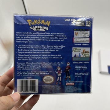 В комплект игры Pokemon Sapphire GBA входят коробки.