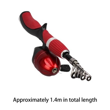 Удочки длиной 1,4 м для морской рыбалки Морская рыбалка с прибрежных лодок Красный