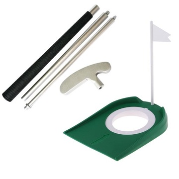 Składany miotacz golfowy podróżny prawostronny, leworęczny putter, flaga kubkowa z otworem