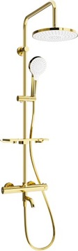MEXEN KT05 ZESTAW WANNOWY BATERIA TERMOSTAT ZŁOTY