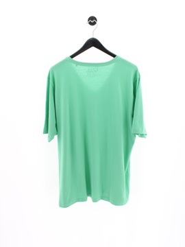 T-shirt damski basic ULLA POPKEN zielony w serek rozmiar: 5XL