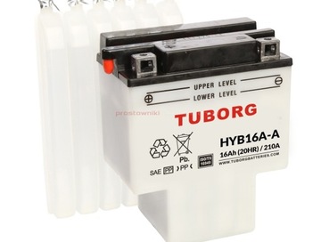 Akumulator motocyklowy TUBORG HYB16A-AB 16Ah 210A HSB16A-AB zamiennik YUASA