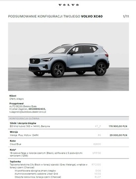 Volvo XC40 2026 VOLVO XC40 B3 PLUS DARK, zdjęcie 9