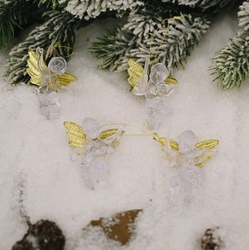 Елочные украшения Ангелы 4 шт Безделушка