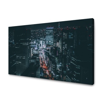 Obraz na płótnie Architektura Tokyo nocą 120X60 Azja Japonia z Lotu Ptaka
