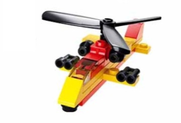 KLOCKI SLUBAN MINI HELIKOPTER ŻŁÓTY