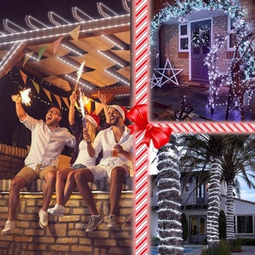 СОЛНЕЧНЫЕ РОЖДЕСТВЕНСКИЕ САДОВЫЕ СВЕТИЛЬНИКИ 100 LED 10M