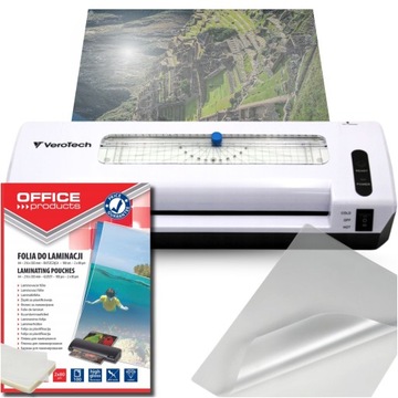 Laminator Laminarka A4 VL640 Dokumentów Papieru 100 Folii Zestaw Premium