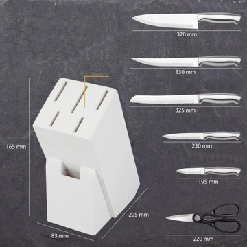 ZESTAW NOŻY KUCHENNYCH W BLOKU 7 ELEMENTÓW CLASSBA