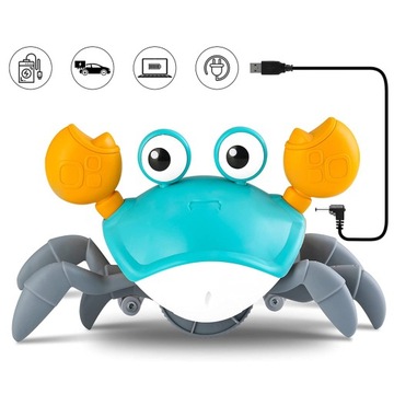 ИНТЕРАКТИВНАЯ ИГРУШКА-КРАБ, СВЕТОДИОДНАЯ МУЗЫКА