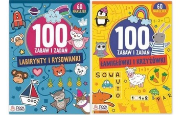 Labirynty i rysowanki 100 zabaw i zadań naklejki